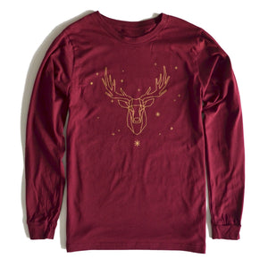 Elk with Snow - Long Sleeve Shirt