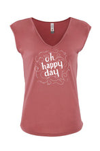Load image into Gallery viewer, Morgan Apparel&#39;s Oh Happy Day V-Neck Shirt Paprika